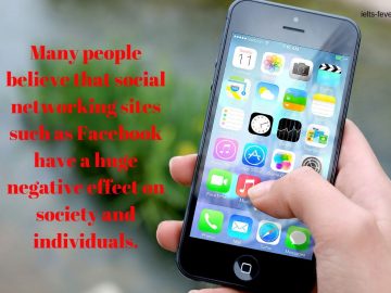 Many people believe that social networking sites