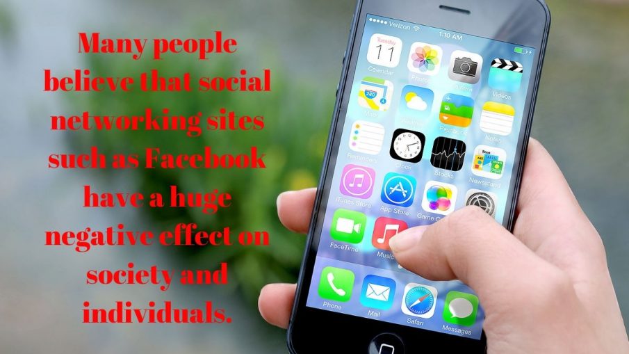 Many people believe that social networking sites