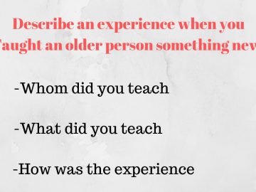 experience when you taught