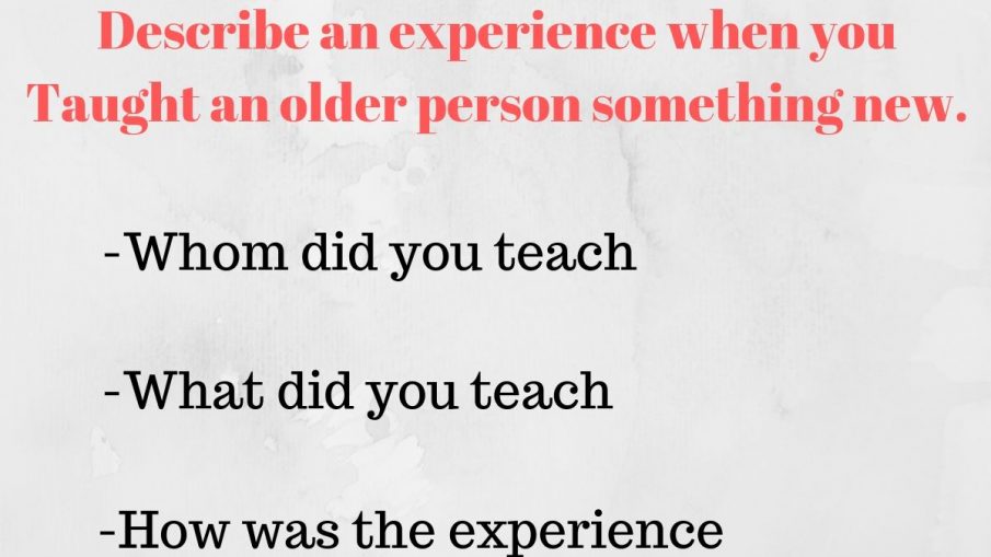 experience when you taught