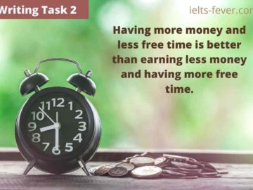 Having more money and less free time is better than earning less money and having more free time. Discuss both views and state your opinion.