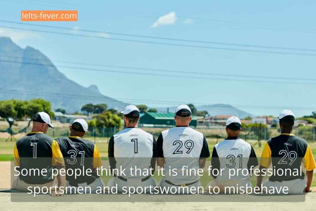 Some people think that it is fine for professional sportsmen and sportswomen to misbehave