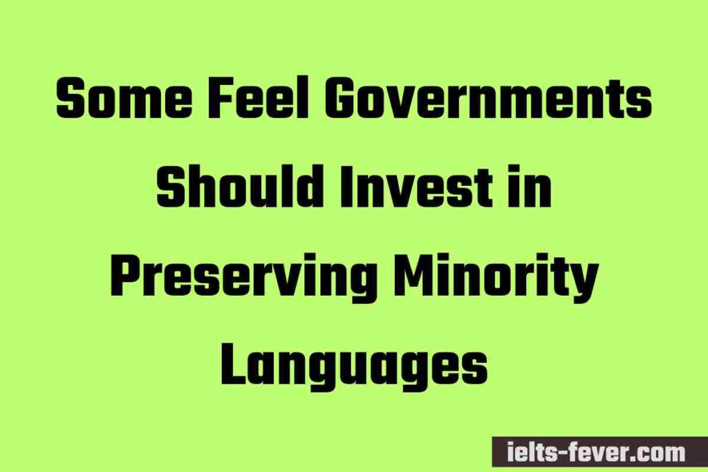 Some Feel Governments Should Invest in Preserving Minority Languages